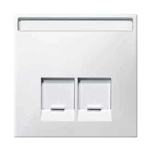 Enjoliveur Artec pour prise RJ45 double, blanc