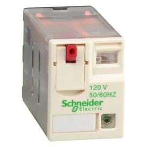 RELAIS MINIATURE 4 CO BAS NIVEAU AVEC LED 120 V AC