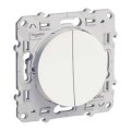 Double Va-et-Vient Blanc Connexion Rapide Fixation à Vis Odace Schneider