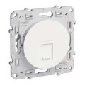 Prise RJ45 Blanche Grade 3 pour Multimédia Catégorie 6 STP Fixation à Vis Odace Schneider