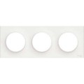 Plaque Blanche 3 Postes Horizontaux ou Verticaux Entraxe 71 mm Odace Styl Schneider