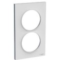Schneider Odace Styl, plaque Gris Pierre 2 postes verticaux entraxe 57 mm