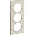 Schneider Odace Styl, plaque Sable 3 postes verticaux entraxe 57 mm