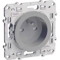 Prise de courant 2P aluminium Schneider Odace connexion à vis fixation à vis 