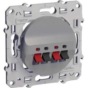 Schneider Odace prise haut-parleurs Alu, 2 sorties
