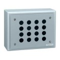 boîte à boutons vide XB2S métallique 16 perçages en 4 colonnes