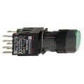 boutonpoussoir vert diam 16 à impulsion affleurant 1O plus 1F