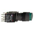 boutonpoussoir lumineux vert diam 16 à impulsion dépassant 24 V 1O plus 1F