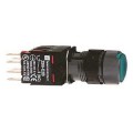 boutonpoussoir lumineux vert diam 16 à impulsion affleurant 24 V 1F