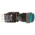 boutonpoussoir lumineux vert diam 16 à impulsion dépassant 24 V 1F
