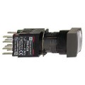 boutonpoussoir lumineux blanc diam 16 à impulsion affleurant 24 V 1F