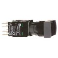 boutonpoussoir noir diam 16 à impulsion affleurant 1O plus 1F