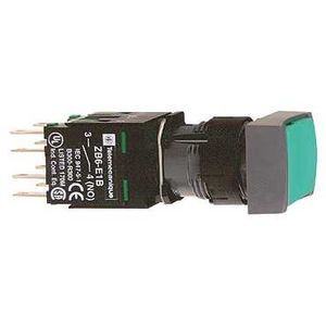 boutonpoussoir vert diam 16 à impulsion affleurant 1O plus 1F