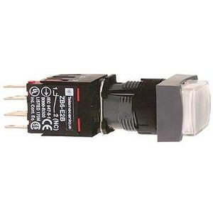 boutonpoussoir lumineux blanc diam 16 à impulsion dépassant 24 V 1O plus 1F