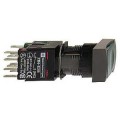 boutonpoussoir lumineux vert diam 16 à accrochage affleurant 24 V 1O plus 1F