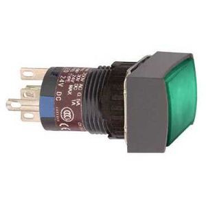 boutonpoussoir lumineux vert diam 16 pousserpousser affleurant 24 V 1OF
