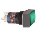 boutonpoussoir lumineux vert diam 16 pousserpousser affleurant 24 V 1OF