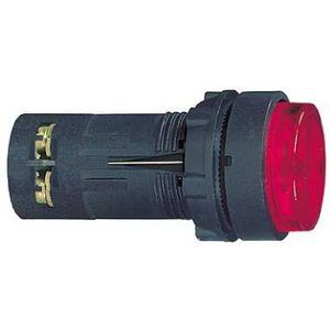 bouton-poussoir lumineux rouge Ø 22 - pousser-pousser -24 V - 1O