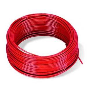 câble galvanisé rouge D 5 mm L 50,5 m pour XY2CB