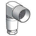 connecteur nu femelle, M23, 19 broches, angle droit presseétoupe Pg 13,5