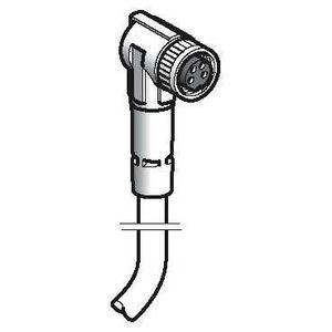 connecteur précâblé femelle, M8, 4 broches, angle droit câble 5 m