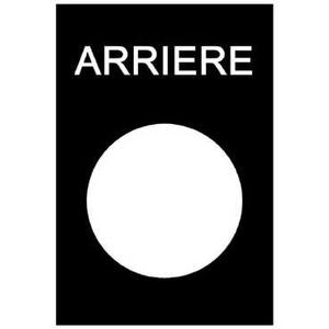 étiquette 30 x 40 mm noir ARRIERE