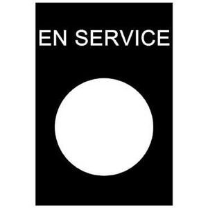 étiquette 30 x 40 mm noir EN SERVICE