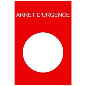 étiquette diam 22 30 x 40 mm ARRET D URGENCE
