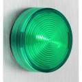 Harmony tête de voyant - Ø22 - rond - cabochon strié vert