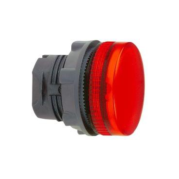 Harmony tête de voyant - Ø22 - rond - cabochon strié rouge