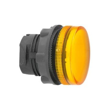 Harmony tête de voyant - Ø22 - rond - cabochon strié orange