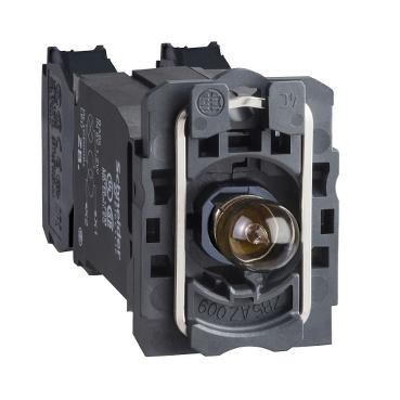 Harmony corps de bouton lumineux - Ø22 - incolore lampe BA9s 1O+1F