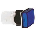 tête pour voyant diam 16 rectangulaire cabochon lisse bleu