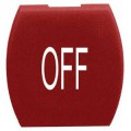 capsule lisse OFF rouge pour poussoir carré diam 16