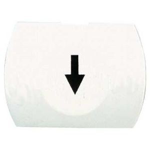 capsule lisse flèche basse blanc pour poussoir rectangulaire diam 16
