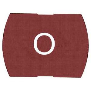 capsule lisse O rouge pour poussoir rectangulaire diam 16