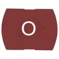 capsule lisse O rouge pour poussoir rectangulaire diam 16