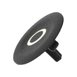 Harmony cabochon lisse O - noir pour poussoir rond Ø22