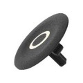 Harmony cabochon lisse O - noir pour poussoir rond Ø22