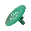 Harmony capsule lisse I inscrit dans un losange - vert pour poussoir rond Ø22