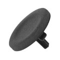 Harmony cabochon lisse - noir pour poussoir rond Ø22