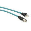 câble Ethernet - cordon droit - IP67 - M12/M12 - 1 m - CE/UL