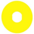 Harmony étiquette circulaire Ø90mm jaune - logo EN13850 - non marquée