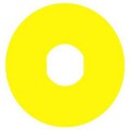 Harmony étiquette circulaire Ø60mm jaune - logo EN13850 - non marquée