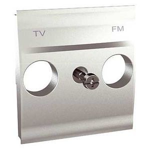 Schneider Unica Aluminium couvercle TV/FM 2 modules