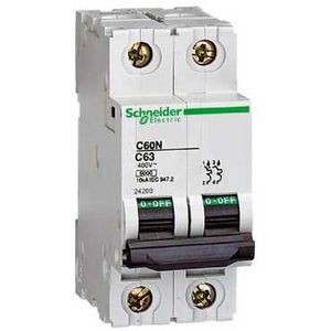 Disjoncteur modulaire multi 9 - c60n - 2 pôles - 3 a - courbe d - Schneider Electric - 24582