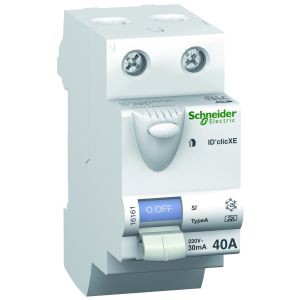 Schneider DuoLine XE Interrupteur différentiel  ID'clic 2P 63A, 30mA, type A, embrochable