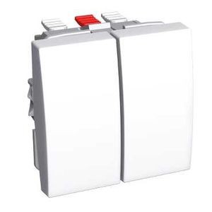 Schneider Altira double va-et-vient 16 A - blanc polaire