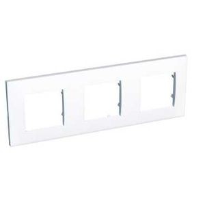 Schneider Altira plaque 3 postes - montage horizontal - entraxe 71 mm - blanc polaire