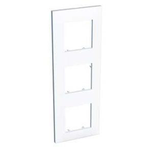 Schneider Altira plaque 3 postes montage vertical - entraxe 71 mm - blanc polaire